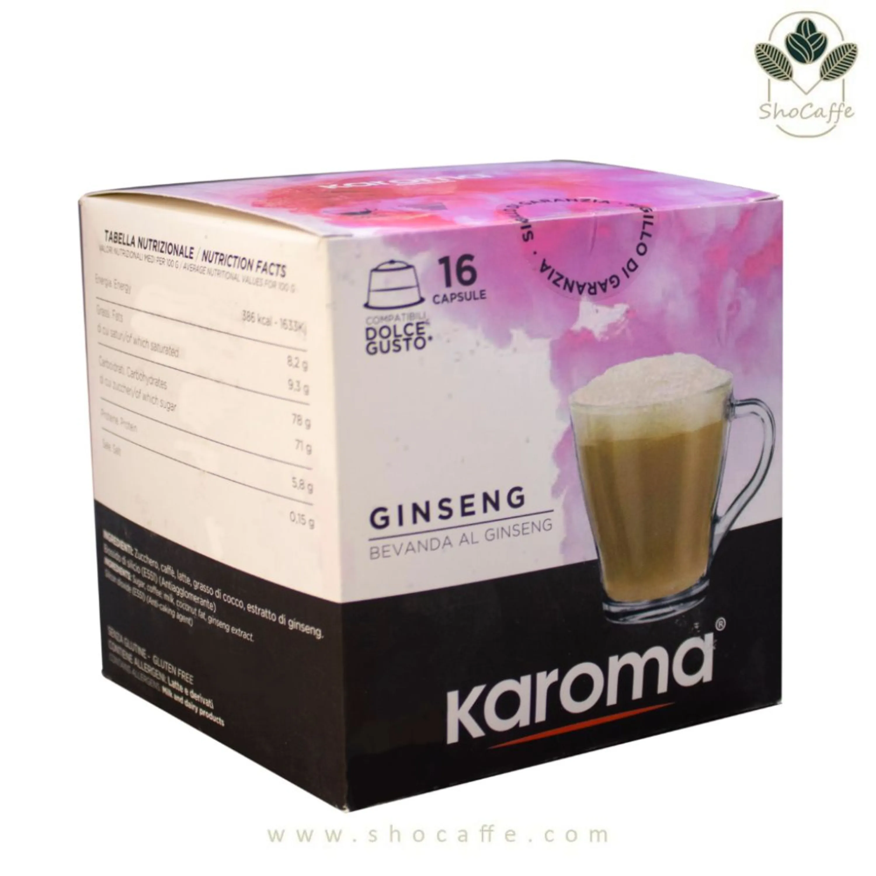کپسول قهوه دولچه گوستو کاروما جنسینگ Karoma Ginseng